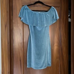 Off the shoulder velvet dress